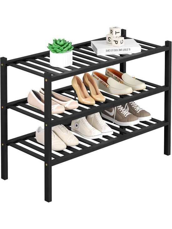 Other - New CRAFT 3 Tier Bamboo Shoe Rack for Closet Free Standing Wood Shoe